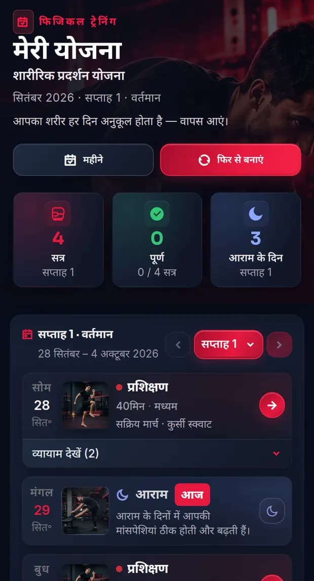 AI द्वारा पर्सनलाइज़्ड दैनिक होम वर्कआउट